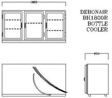 Picture of 1800mm long × 650mm deep × 900mm high - 3 hinged glass doors