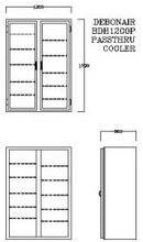 Picture of 1200mm long × 650mm deep × 1700mm high - 2 full height hinged glass doors